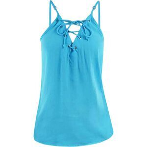 Sleeveless Lace-Up Tank Top